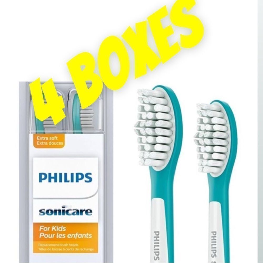 4Pk- Philips sonicare for kids replaceable toothbrush heads